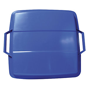Steckdeckel, mit 2 Handgriffen, für Inhalt 90 l, lose aufliegend, blau.