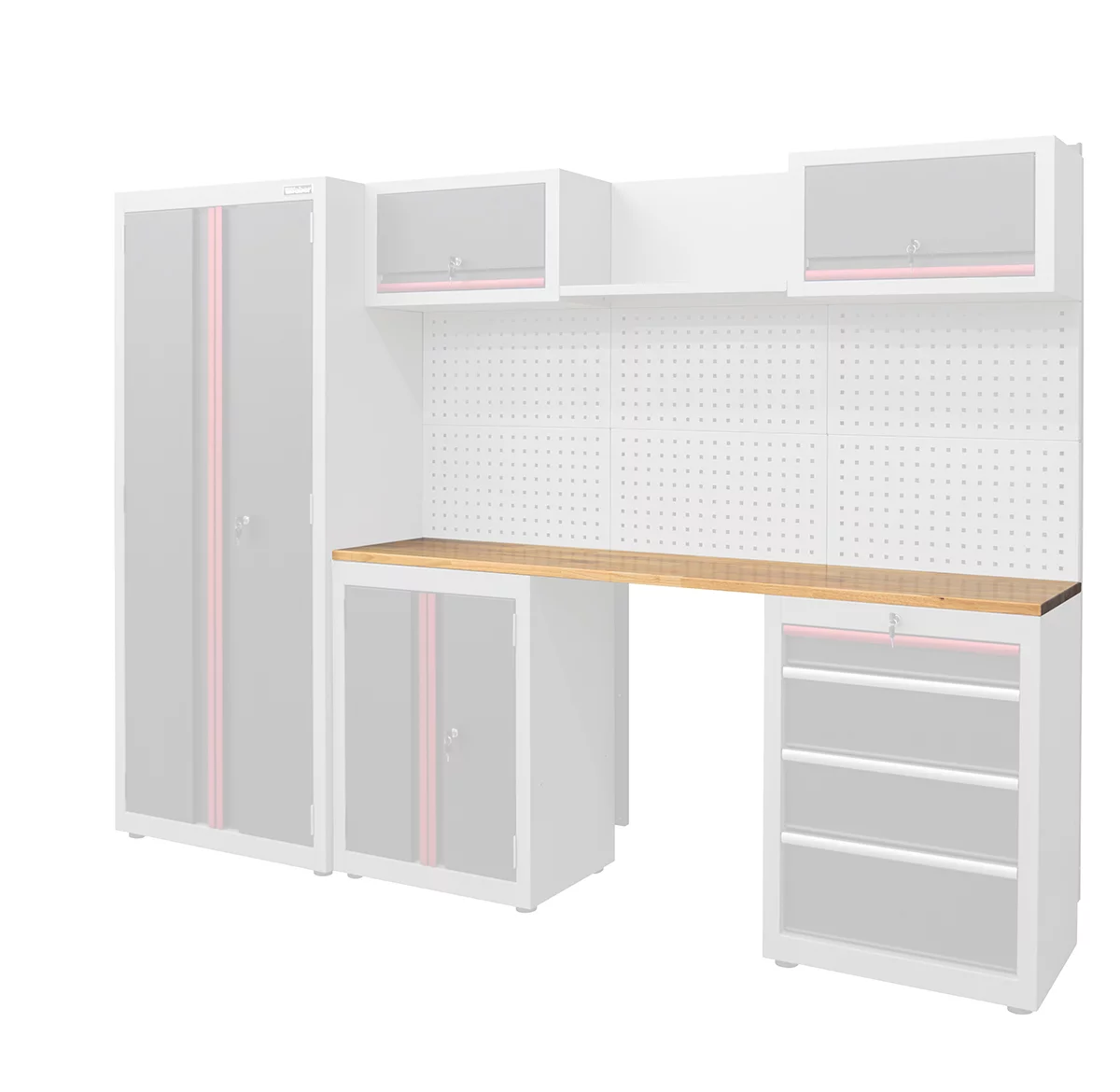 Holzarbeitsplatte für Werkstatt Schranksystem Serie 450 1830 x 406 x , 99,00 €